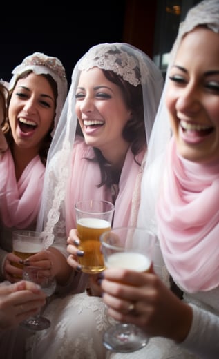 a bachelorette party being held in a Holiday Club Spa Hotel