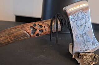 Engraved Ax and handle