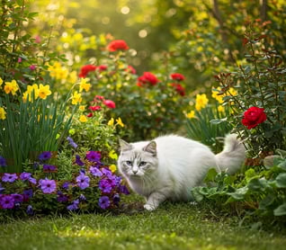 chat qui attaque une souris