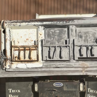 Blasted the back end of this Dump truck.