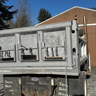Blasted Dump truck box.