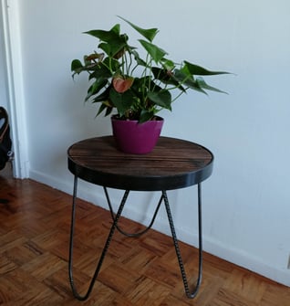 table d'appoint métal bois