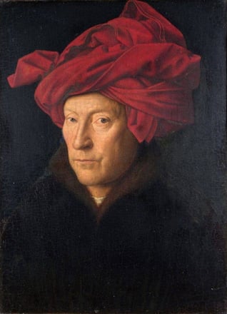 Portrait of a man in red turban Jan Van Eyck