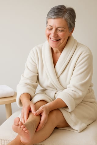 Happy after medical / diabetic foot care
