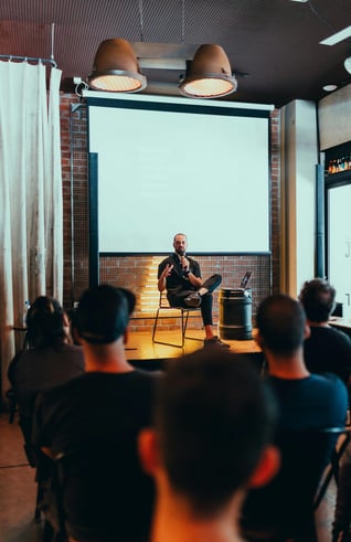 Guest Speaker at a Corporate Workshop