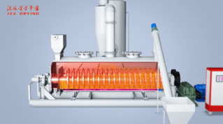 JexDry Paddle Dryer in Industrial Setting, Highlighting Its Energy-Efficient Design