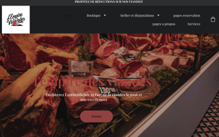 portfolio d un site internet représentant une apeller lempire des viandes mettant en avant différent