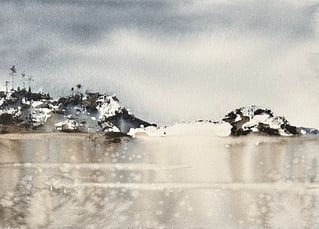 Akvarell, Landskap