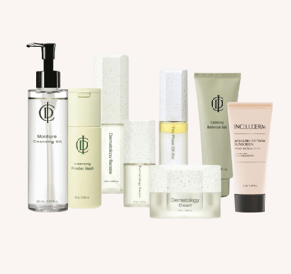 Línea completa de productos skincare coreanos Riman incluyendo limpiadores, serums, cremas y protect