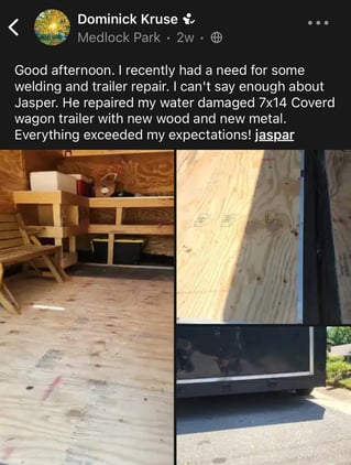 nextdoor review for jstarr fabrication