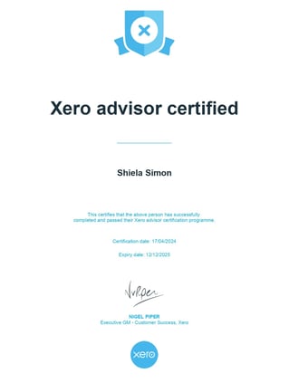 Xero Adviser Certified