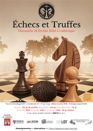 Affiche échecs et truffes