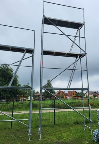 tērauda sastatnes stalažas 3x6.8m