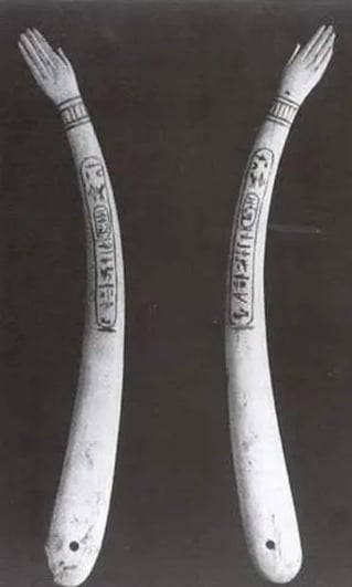 Egyptian hand clappers made of ivory