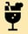 Icon of a cocktail glass with straw and garnish.