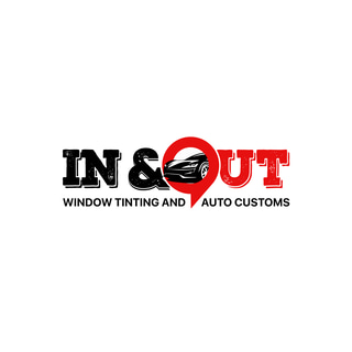 in and out auto customs logo