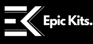 epic kits logo on a black background