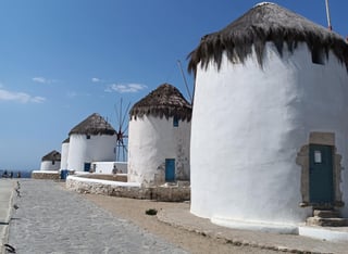 The famous windmills of Mykonos