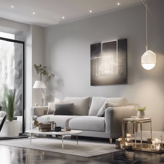 Bright living room with modern inventory