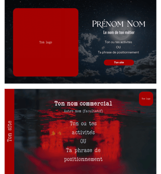 red and black Pinterest banners templates