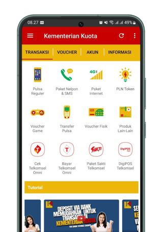 Aplikasi Kementerian Kuota