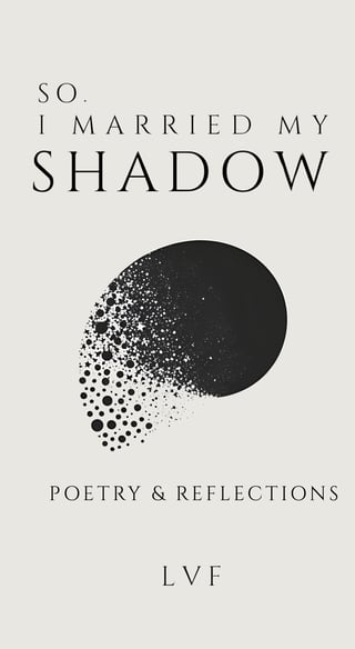 Book cover for So, i married my shadow poetry & reflections by LVF for paperback on amazon & kindle