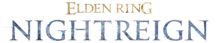 a logo for a video game called elden ring nightreign