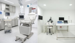 Embryo Clinic επένδυση χειρουργείου- τοιχοποιία - ταβάνι υγειονομική καμπύλη.