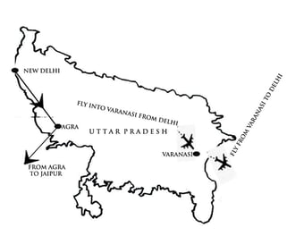 Map of North India travel package