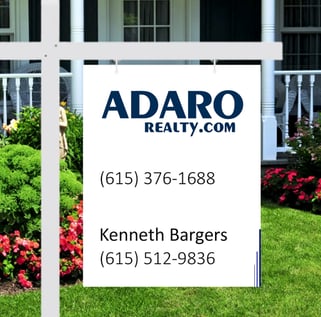 a real estate agent sign adaro real estate Kenneth Bargers