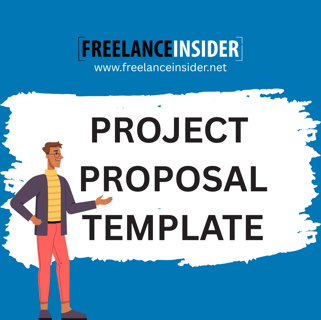 A person acting like presenting something. This is a cover photo for Freelance Tools and Templates