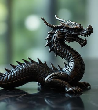 A carbon fiber dragon