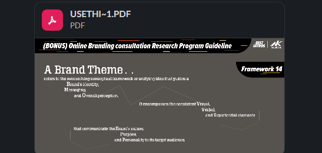 Front cover of the Brand Theme Guideline shared in Slack