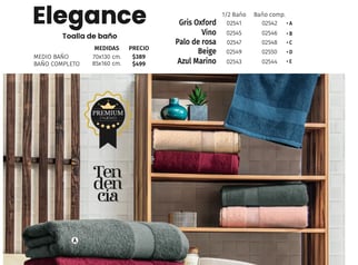 Toallas de multiples colores modelo Elegance de la marca Intima Hogar