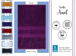 Toallas de multiples colores modelo Toallas Anel de la marca Colchas Primavera