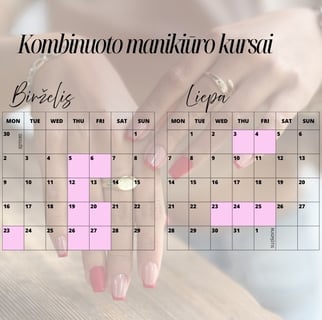 KOMBINUOTO MANIKIŪRO KURSAI