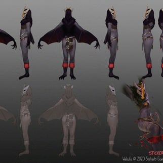 Enemy Concept Art Character Sheet for indie videogames