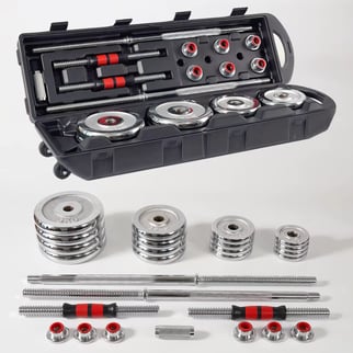 Adjustable Barbell and Dumbbell Set for Home Workouts