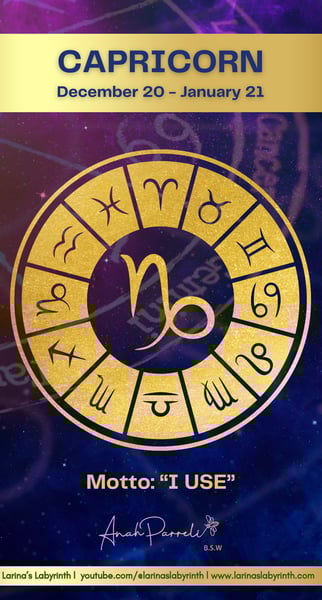 capricorn zodiac, motto astrology