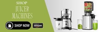 2 juicers with a green background 