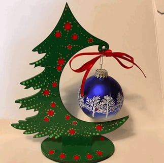 Christmas Bulb Display Tree