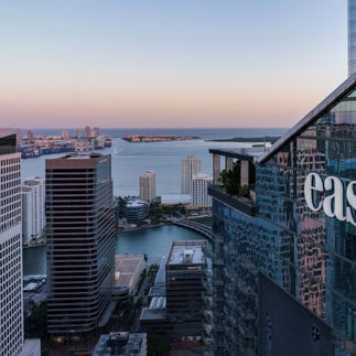 miami east hotel air view