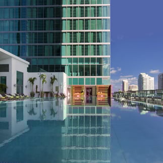 Pool Hotel Beaux Arts, Autograph Collection with sky in the background