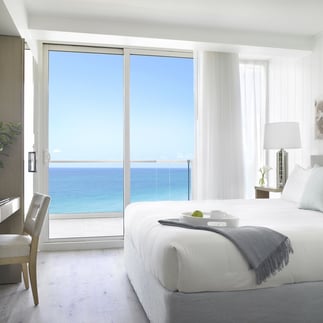 room Grand Beach Hotel Surfside with view of the beach through the window