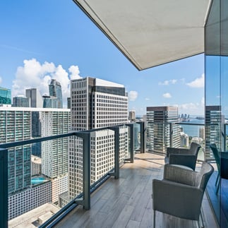 view of the city of miami from a balcony of the east miami hotelst miami hotel