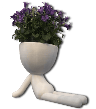Pots de fleurs blanc