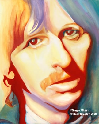 Ringo Starr © Beth Crosley 2008, acrylic on canvas, 16” x 20”