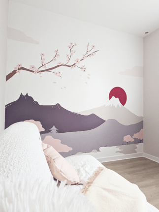 fresque murale paysage japon corée peinture sur toile