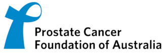 PCFA logo, prostate cancer awareness, research, and support services in Australia