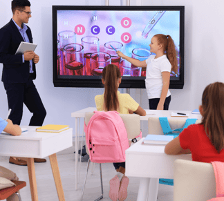 Smart Classroom Kit including interactive tablet, digital whiteboard, and smart learning accessories for modern classrooms.